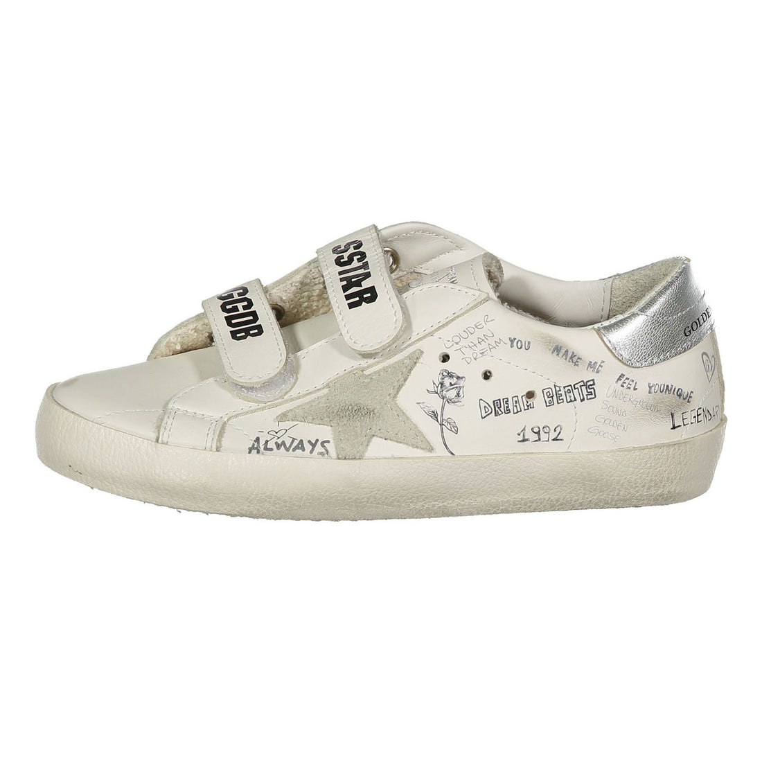 Golden Goose White/Ice/Silver Old School Sneaker