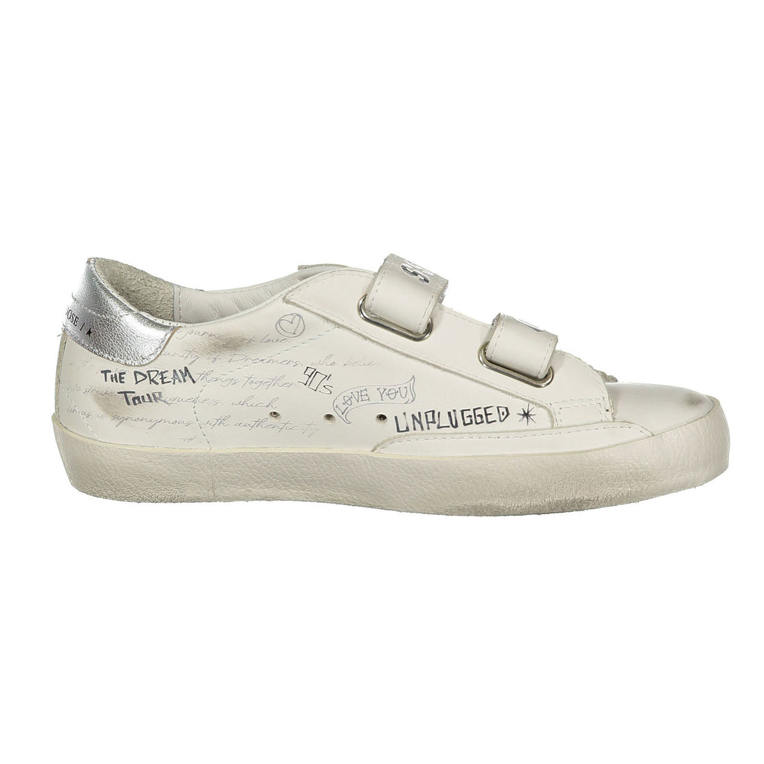 Golden Goose White/Ice/Silver Old School Sneaker