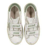 Golden Goose White/Ice/Green Old School Sneaker