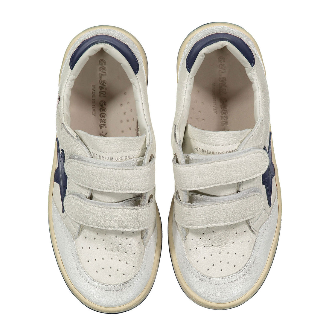 Golden Goose White/Blue Ballstar Strap Sneaker