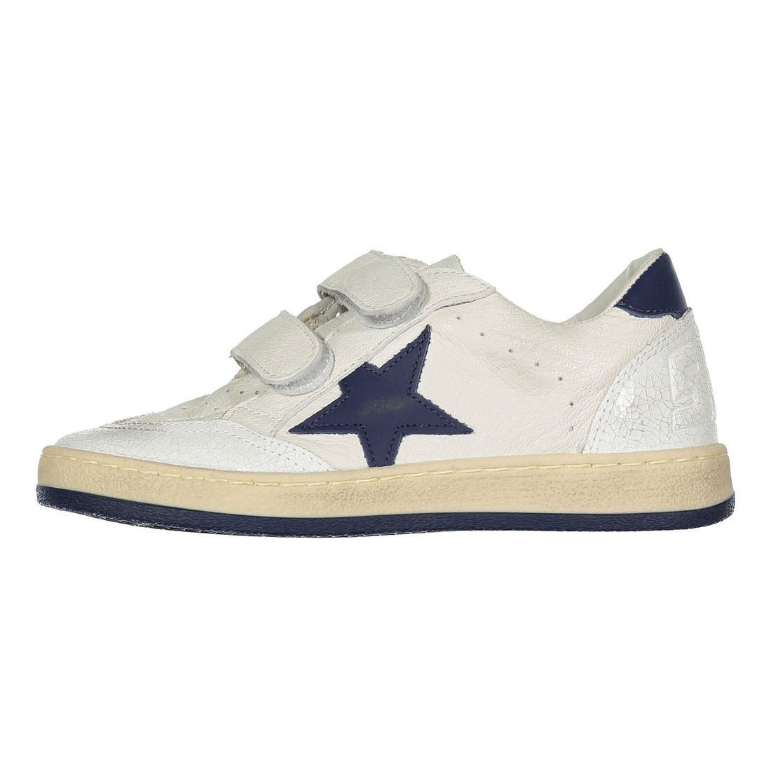 Golden Goose White/Blue Ballstar Strap Sneaker