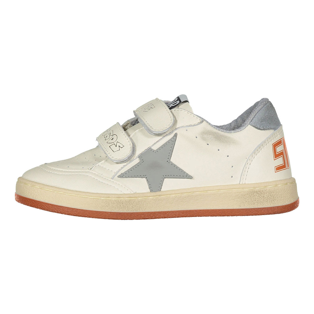 Golden Goose White/Gray/Light Blue Ballstar Strap Sneaker