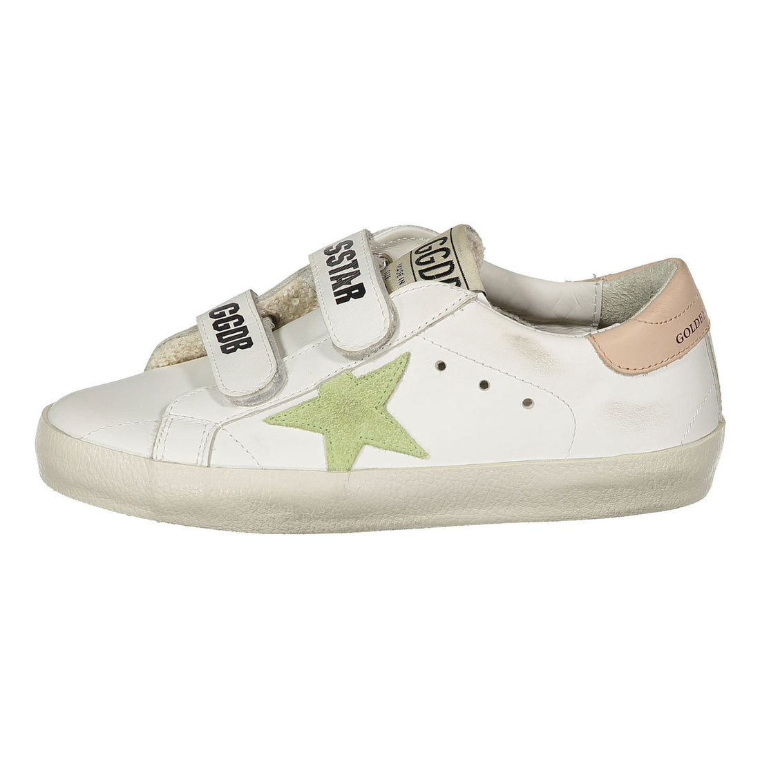 Golden Goose White/Green/Pink Old School Sneaker