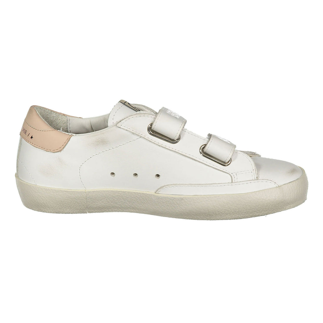 Golden Goose White/Green/Pink Old School Sneaker