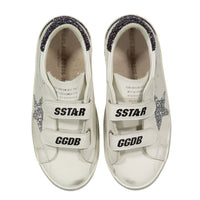 Golden Goose White/Silver/Brown Old School Sneaker