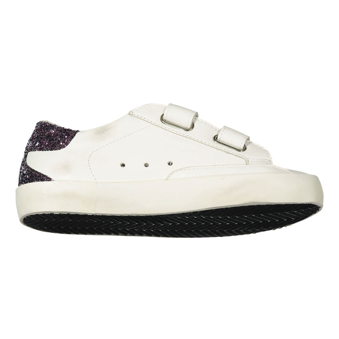 Golden Goose White/Silver/Brown Old School Sneaker