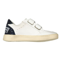 Golden Goose White/Gold/Blue Ballstar Strap Sneaker