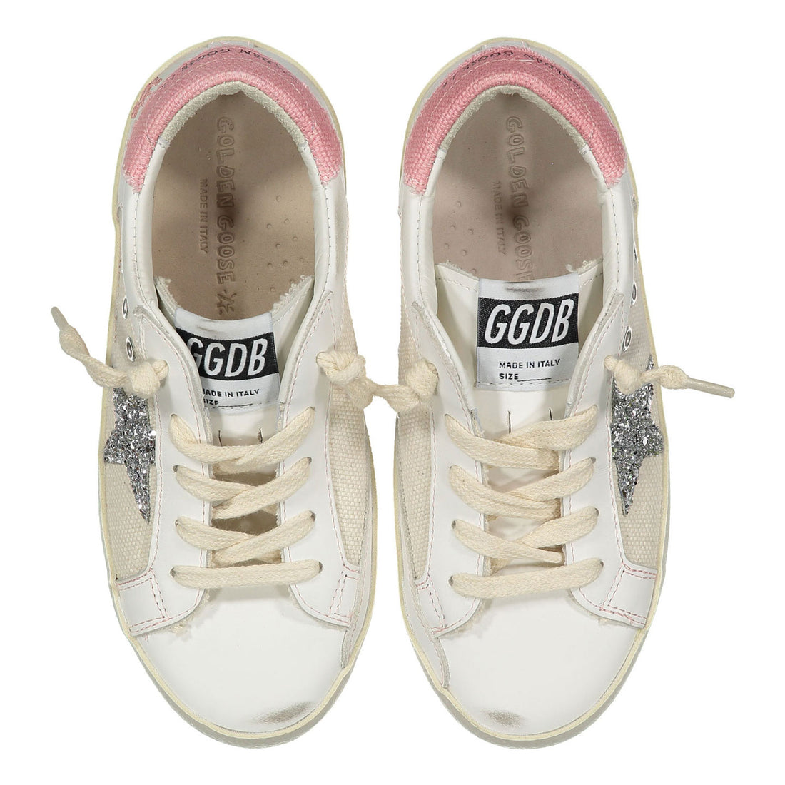 Golden Goose White/Silver/Pink Superstar Sneaker