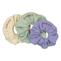 ELEMENTS Waffle Logo Scrunchie 3 Pack Set