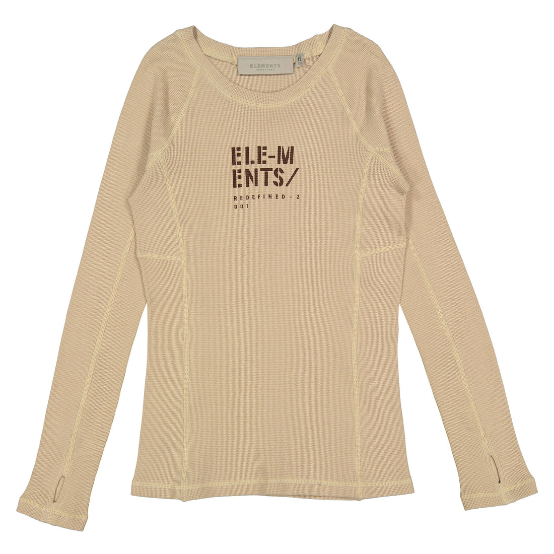 ELEMENTS Taupe Stamped Waffle Tee