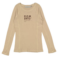 ELEMENTS Taupe Stamped Waffle Tee