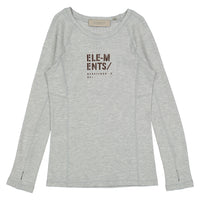 ELEMENTS Grey Stamped Waffle Tee