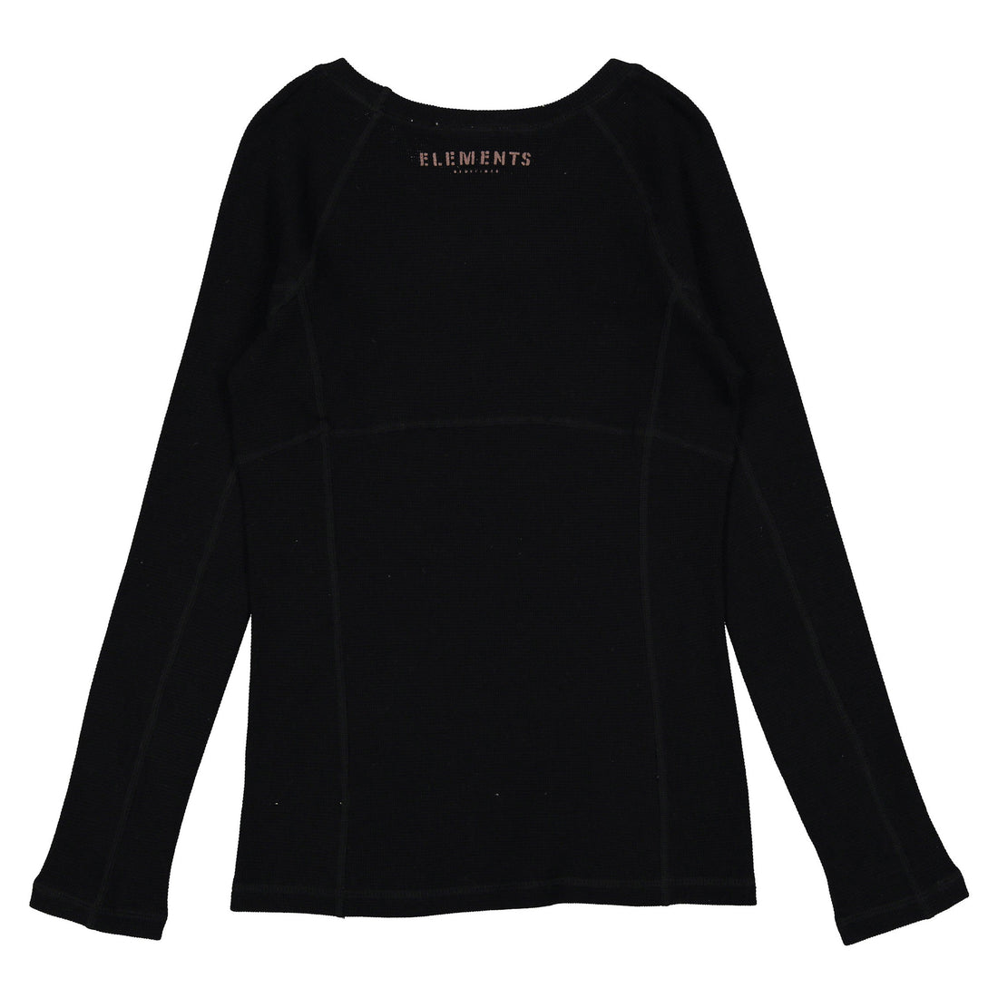 ELEMENTS Black Stamped Waffle Tee
