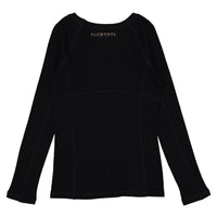 ELEMENTS Black Stamped Waffle Tee