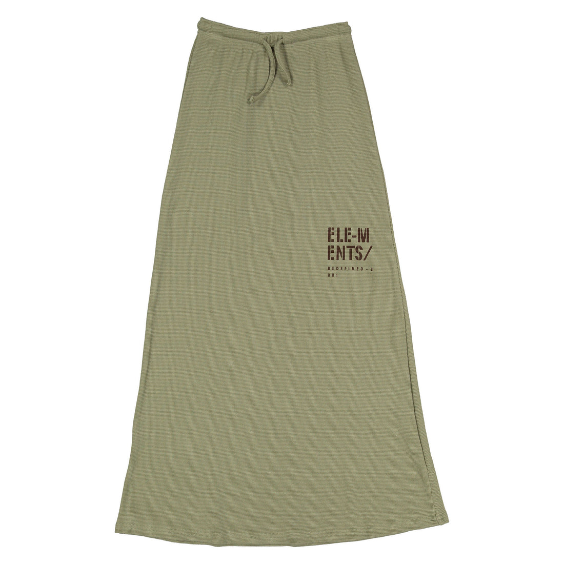 ELEMENTS Olive Stamped Waffle Skirt