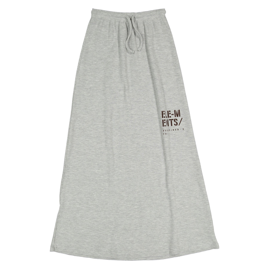 ELEMENTS Grey Stamped Waffle Skirt