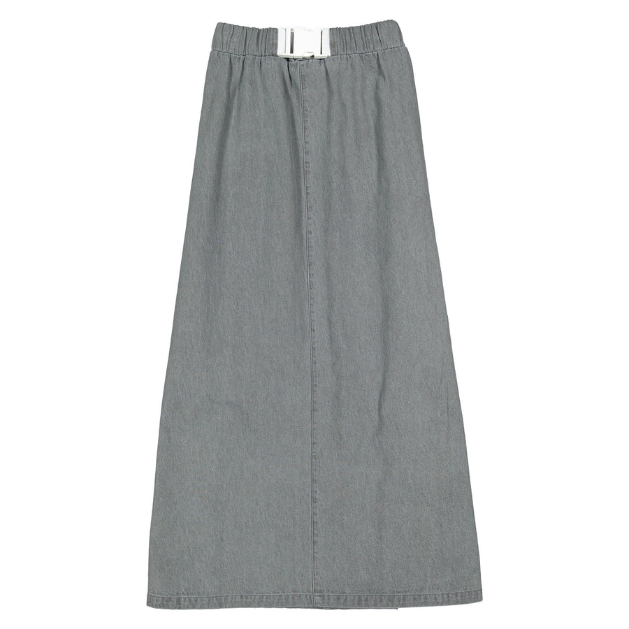 ELEMENTS Black Denim Buckle Skirt