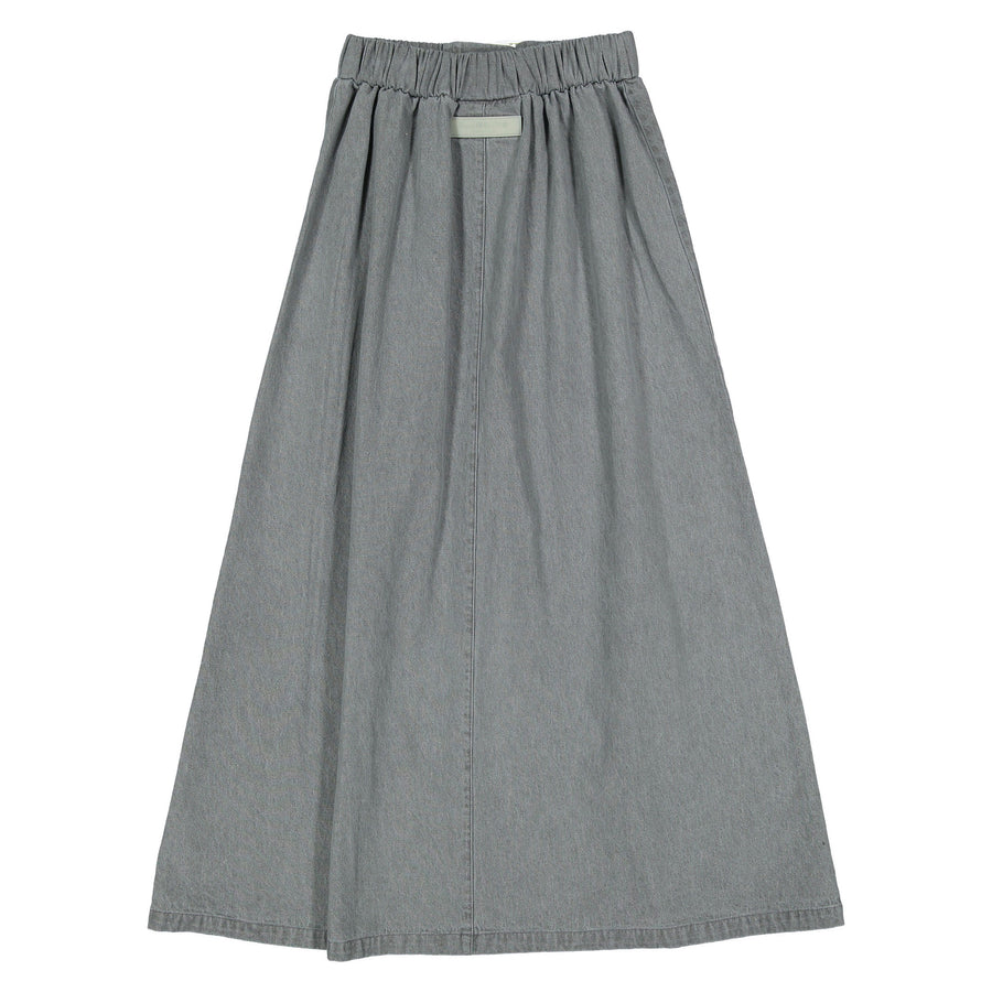 ELEMENTS Black Denim Buckle Skirt