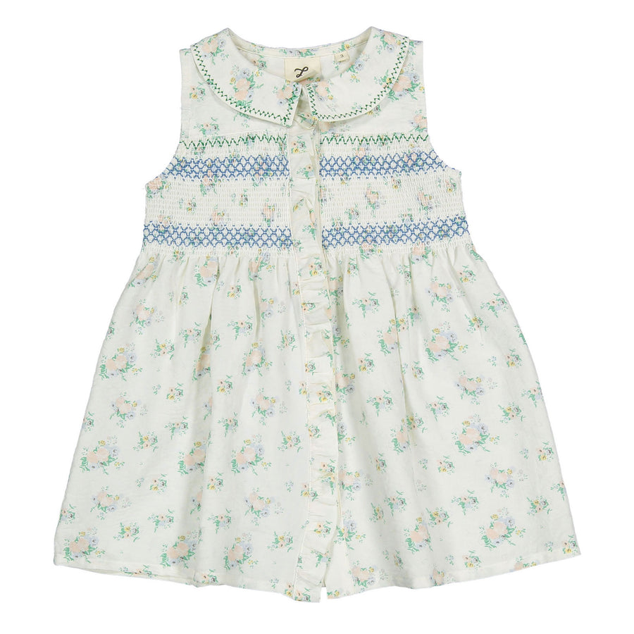 L by Ladida Floral Smocked Sleeveless Dress