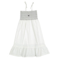 L by Ladida White Smocked Maxi Jumper