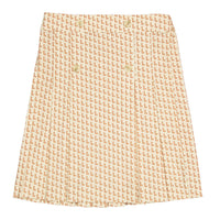 L by Ladida Peach Logo Pleated Skirt