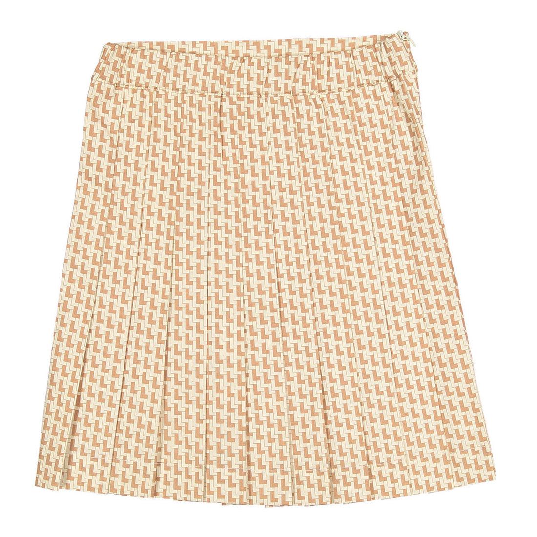 L by Ladida Peach Logo Pleated Skirt
