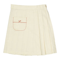 L by Ladida Cream Stiched Skirt