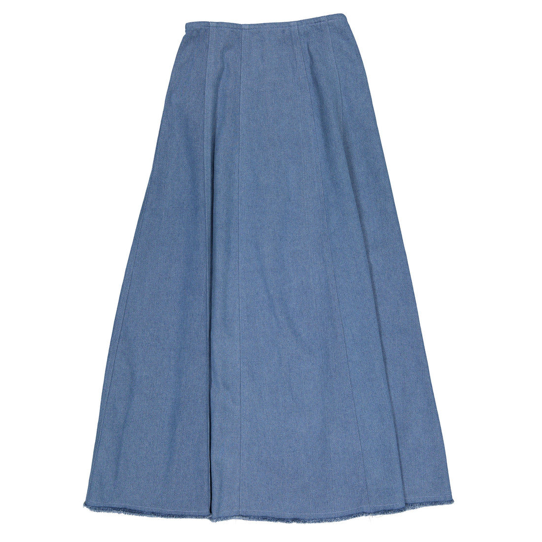 L by Ladida Blue Denim Paneled Maxi Skirt