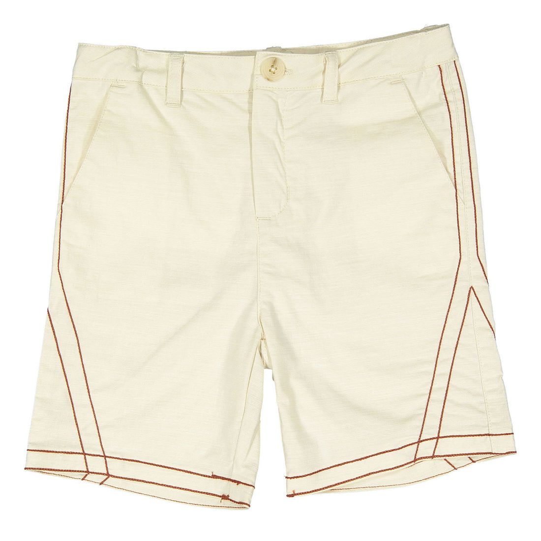 L by Ladida Cream Stiched Shorts