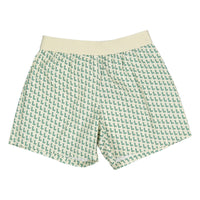 L by Ladida Green Logo Printed Shorts