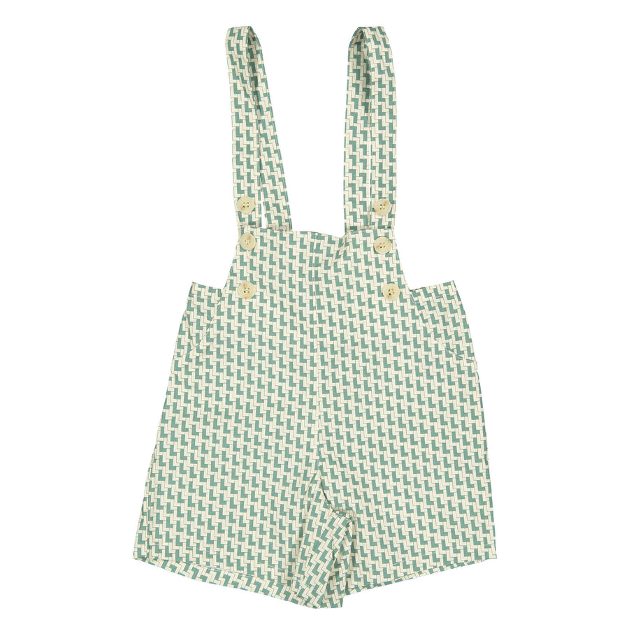 L by Ladida Green Logo Printed Overalls