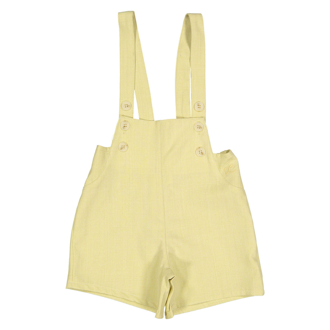 L by Ladida Yellow Linen Overalls