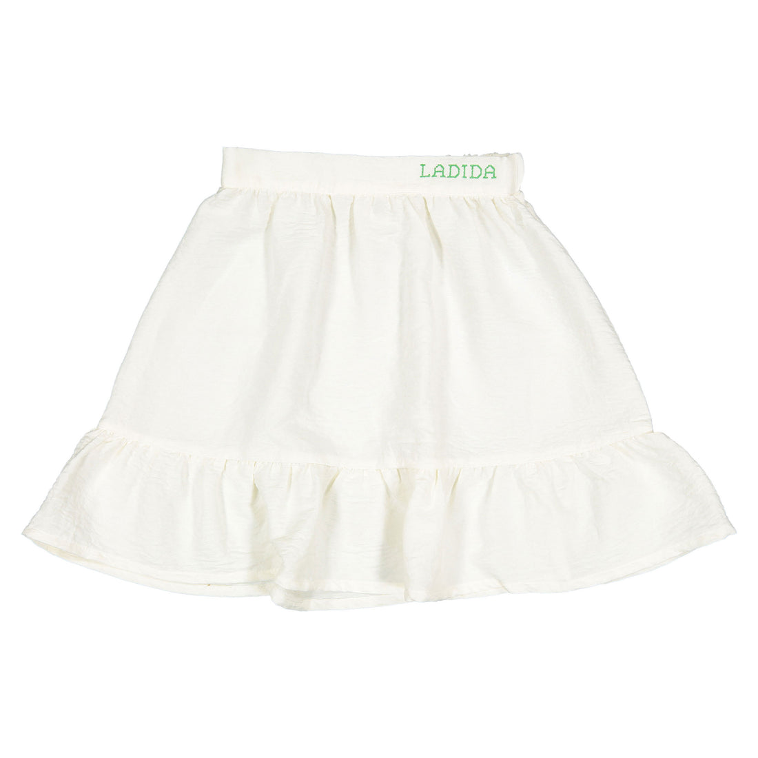 L by Ladida White Ruffle Bottom Skirt