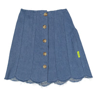 L by Ladida Blue Denim Scalloped Skirt