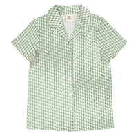 L by Ladida Green Logo Printed Grandpa Shirt