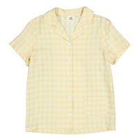 L by Ladida Yellow Check Grandpa Shirt