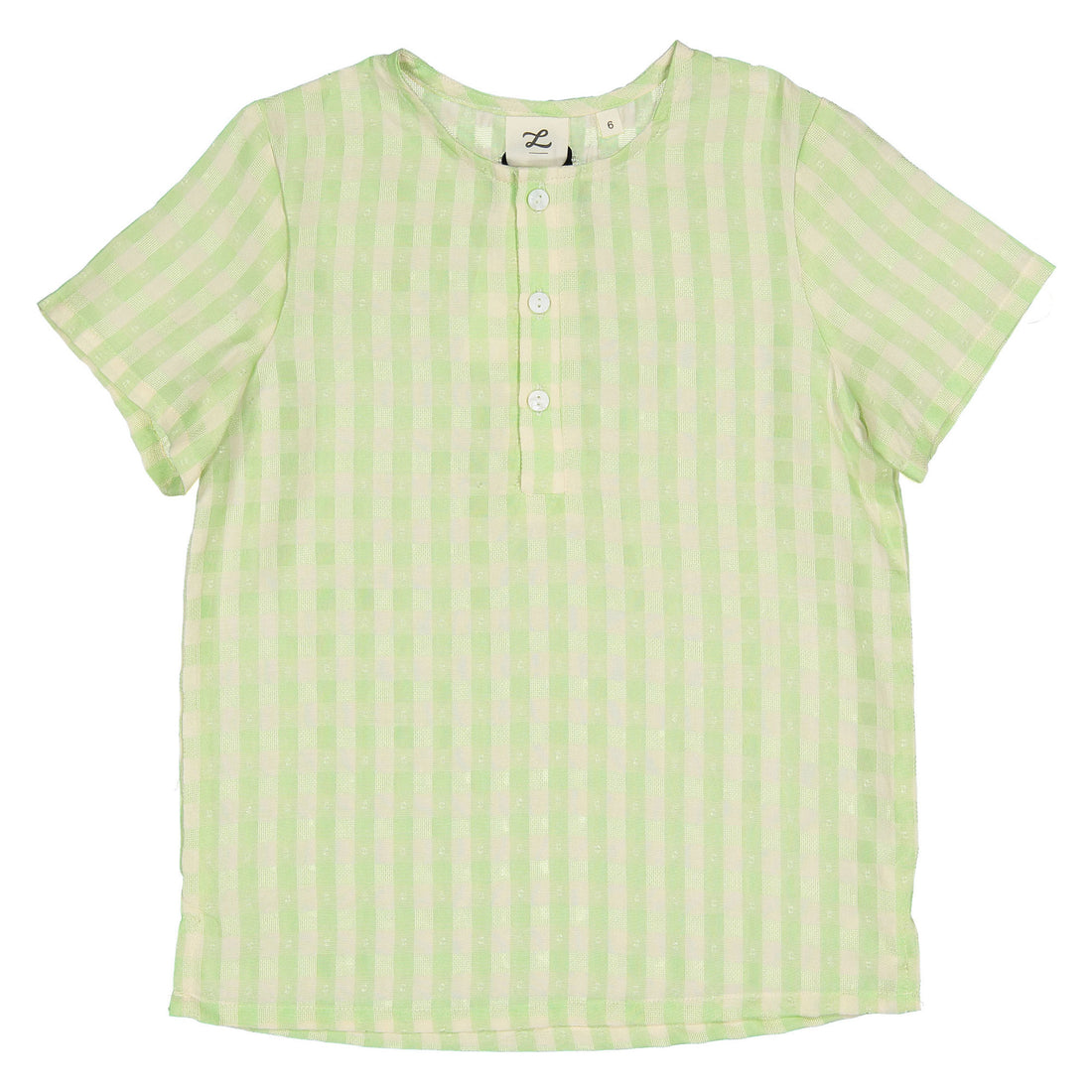 L by Ladida Lime Check Tunic