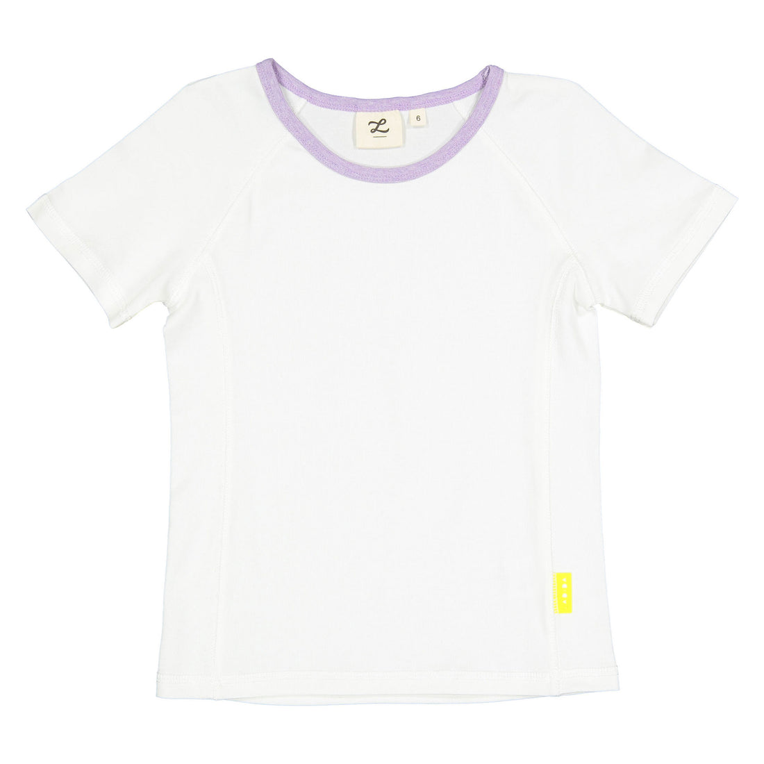 L by Ladida White/PurpleTrim Tee