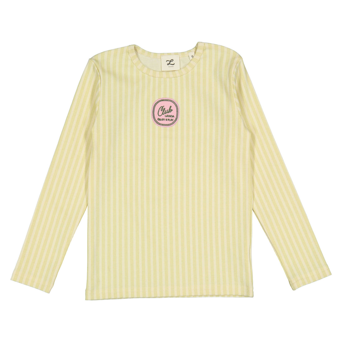 L by Ladida Yellow Striped Club Long Sleeve Tee