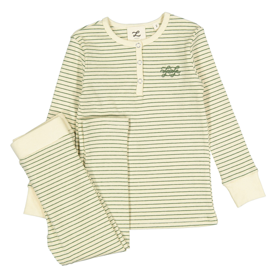 L by Ladida Green Striped Pajamas
