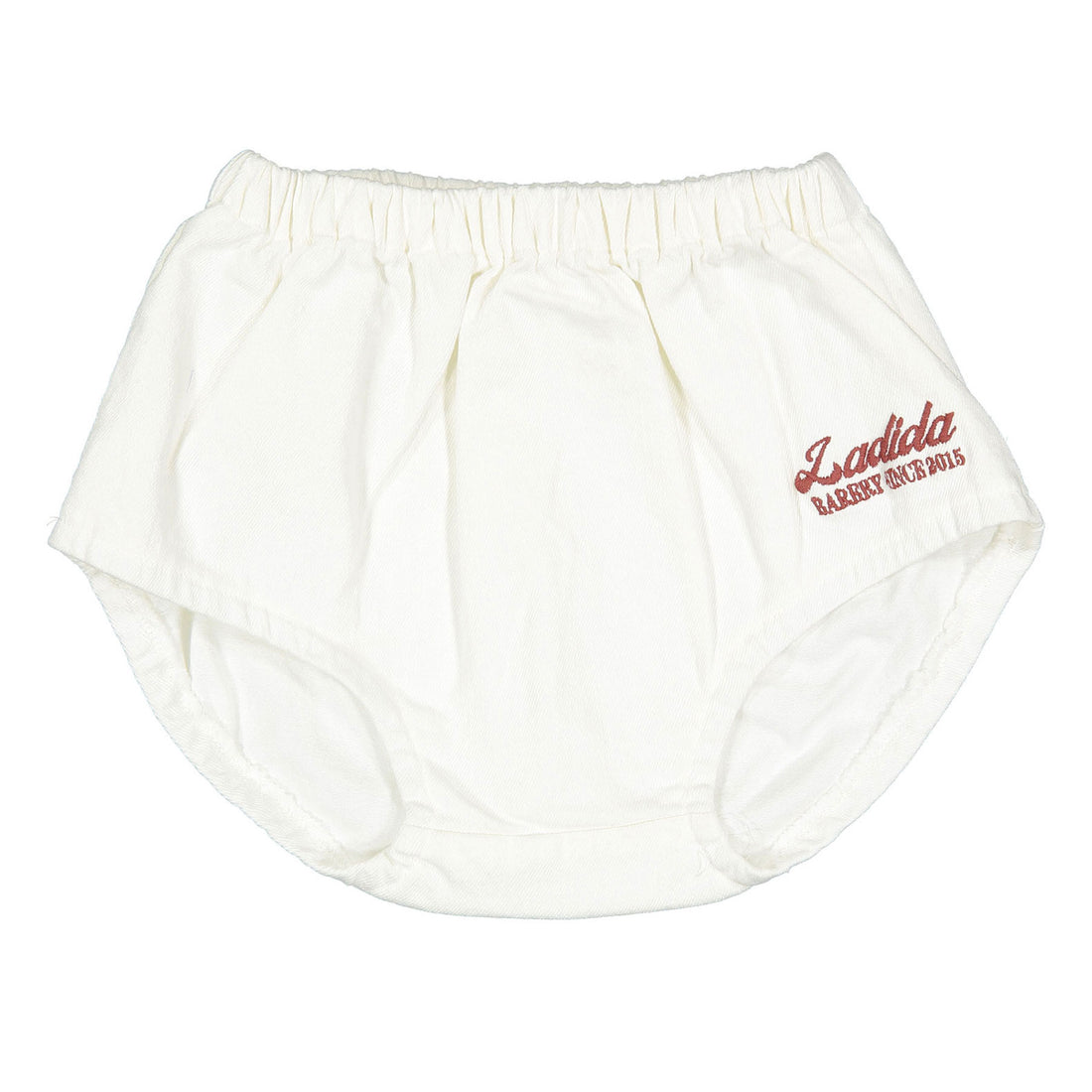 L by Ladida White Denim Bakery Logo Bloomers