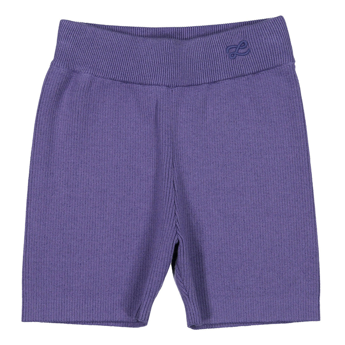 L by Ladida Periwinkle Ribbed Knit Shorts