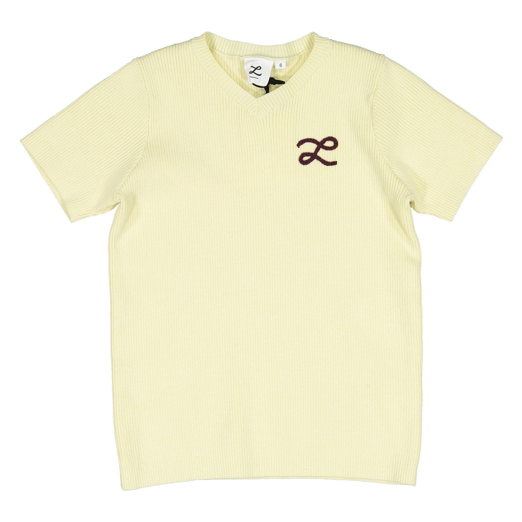 L by Ladida Yellow Ribbed Knit Sweater