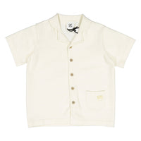 L by Ladida White Knit Grandpa Shirt