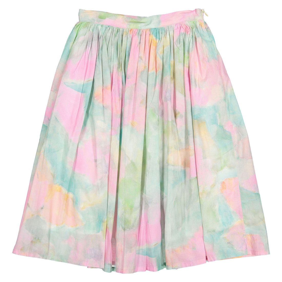 Bebe Organic Watercolor Violetta Over The Knee Skirt