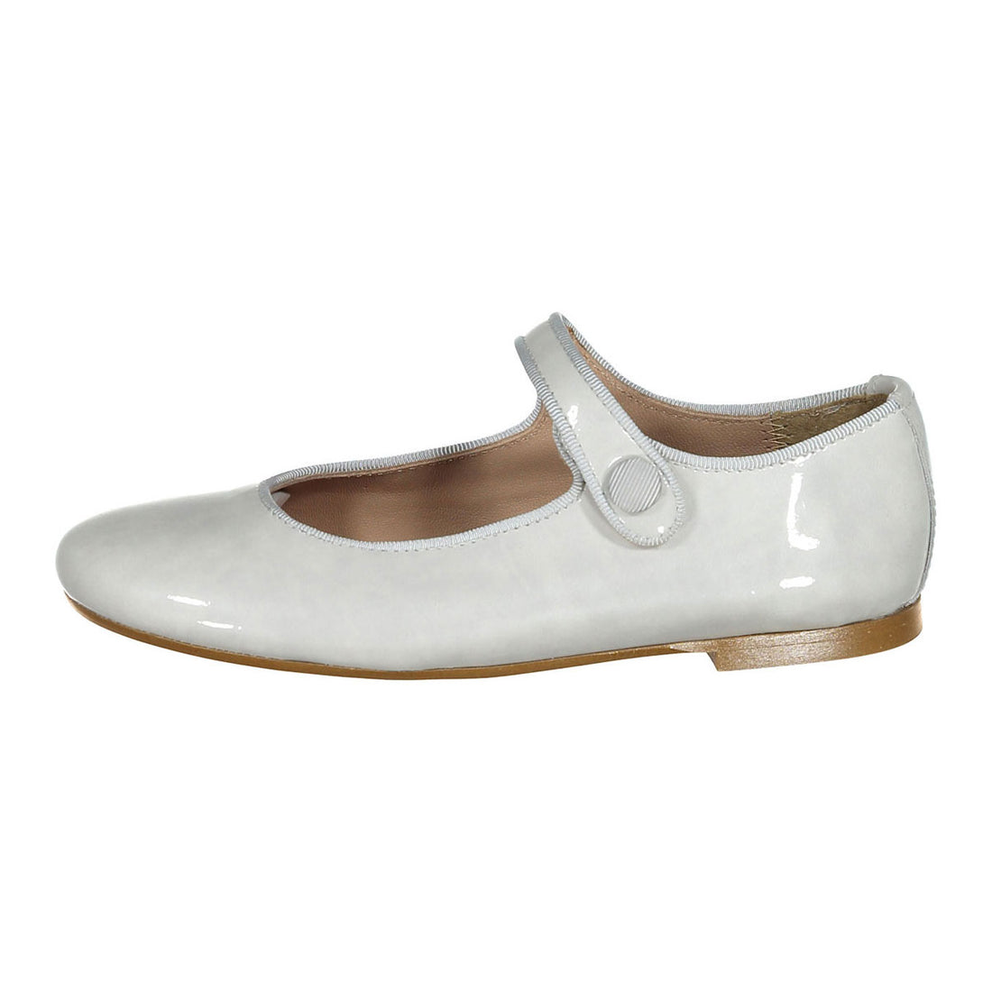 Papanatas Smoke Patent Leather Button Mary Janes