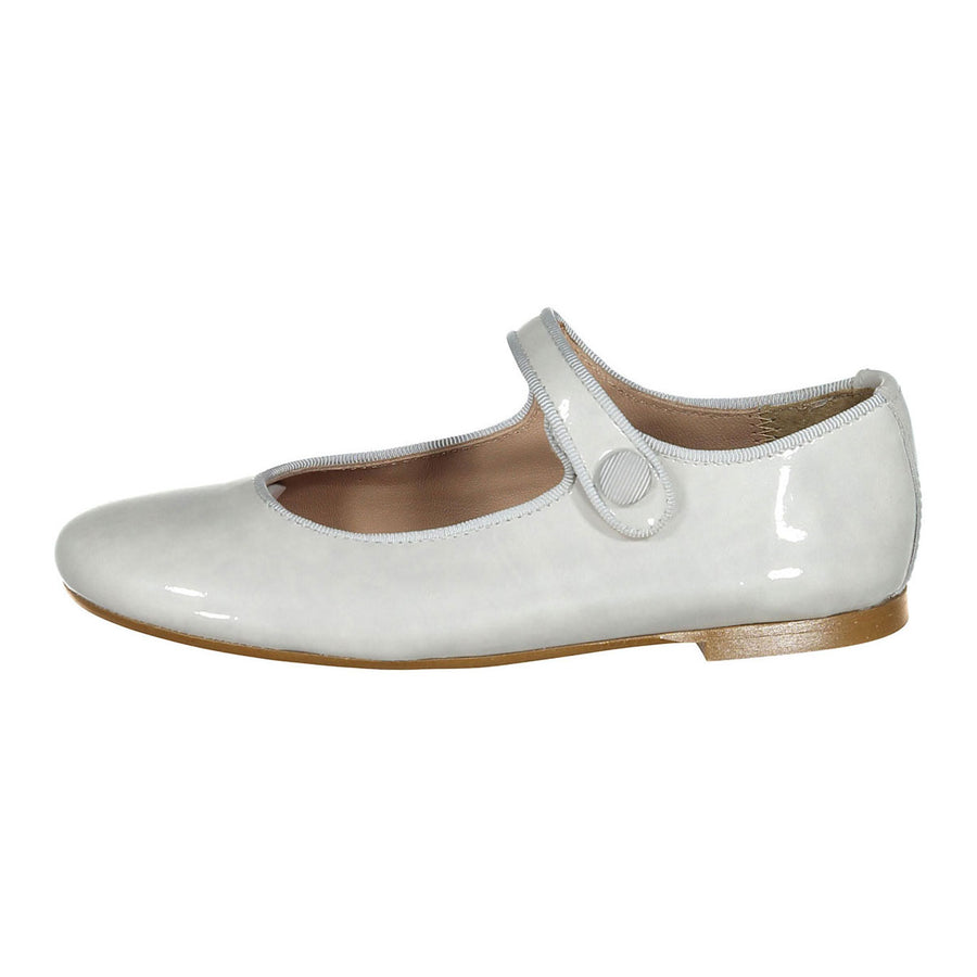 Papanatas Smoke Patent Leather Button Mary Janes