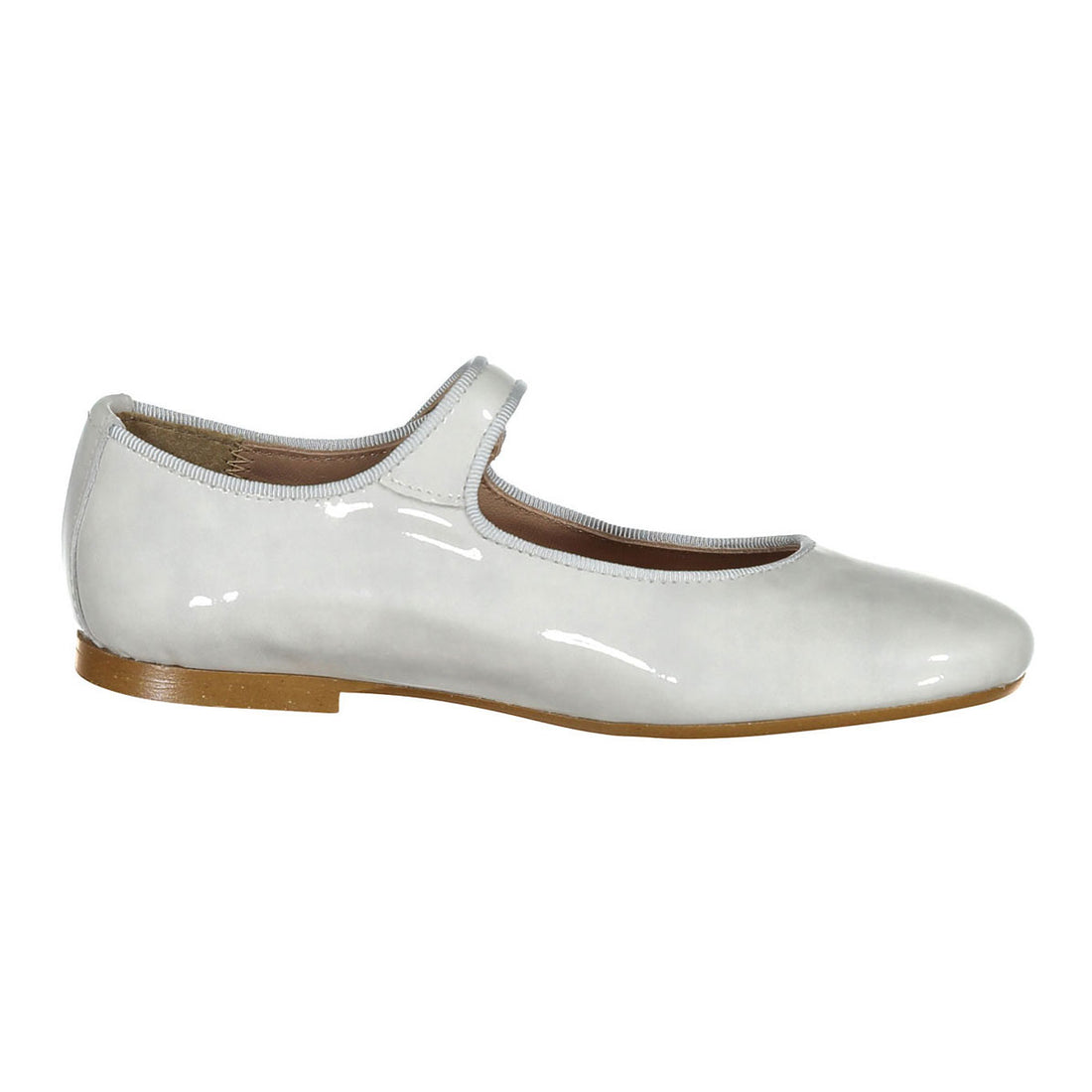 Papanatas Smoke Patent Leather Button Mary Janes