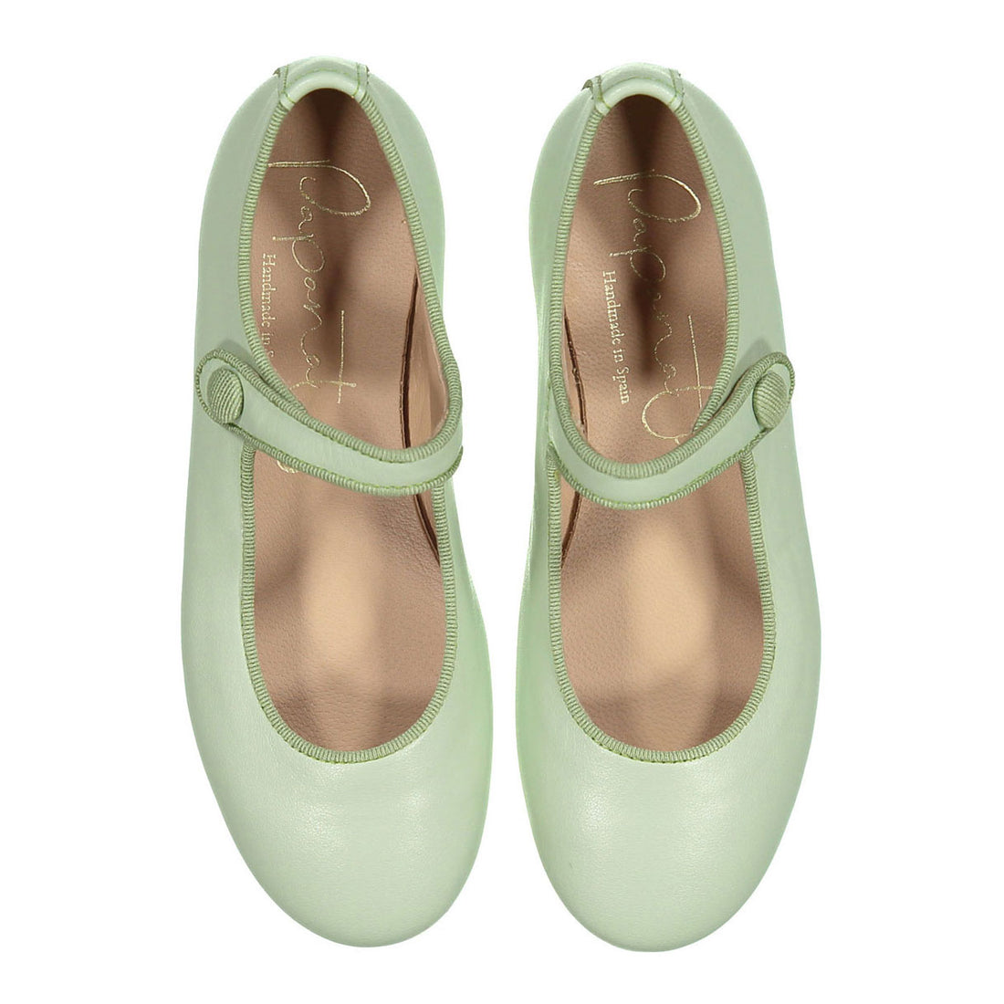 Papanatas Mint Button Mary Janes