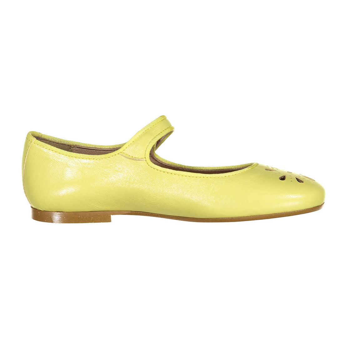 Papanatas Lemon Openwork Front Mary Janes